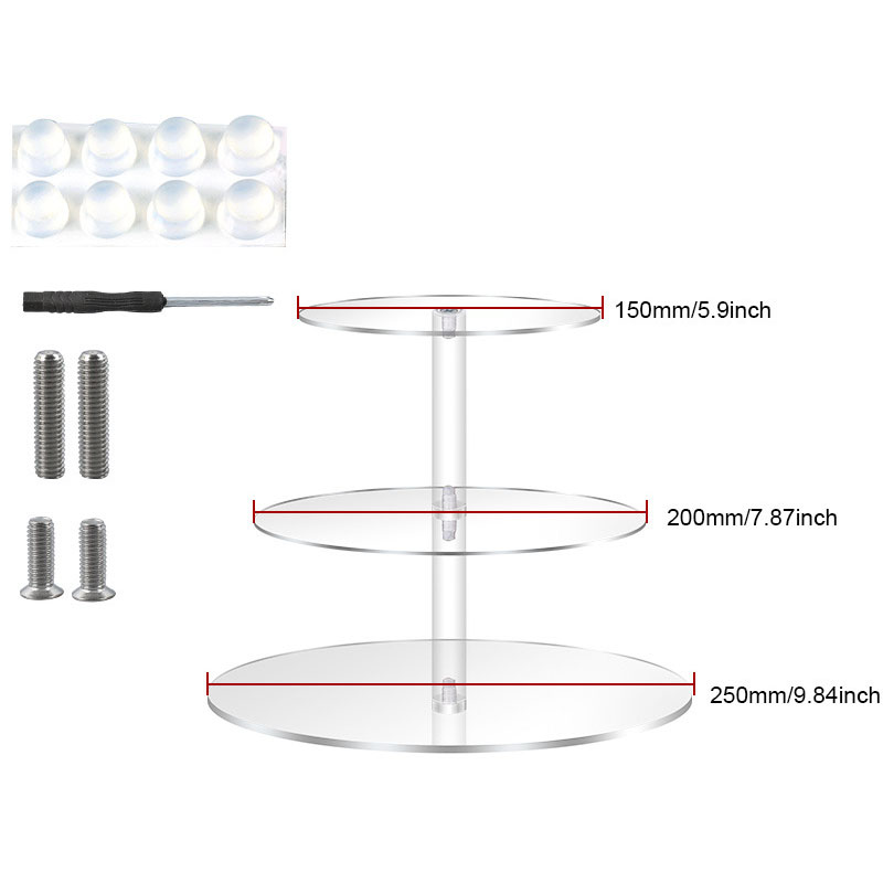 5 Tier Square Acrylic Cupcake Stand
